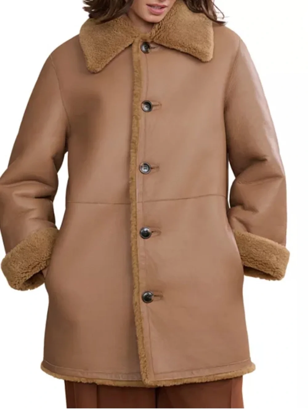 Jenni Kayne Aurora Reversible Shearling Coat size XS